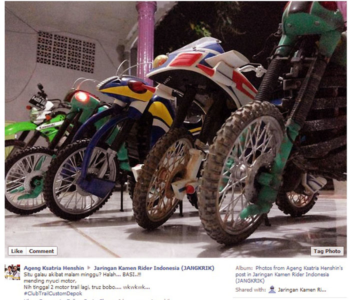 Modifikasi Motor Trail Kamen Rider Jangkrik