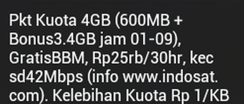 Paket 4 GB Super Internet Indosat